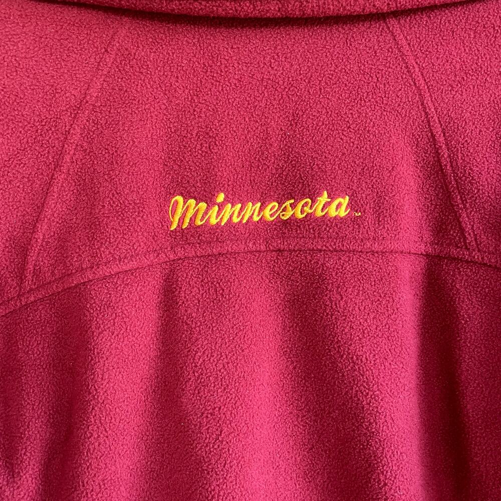 Columbia University of Minnesota red fleece full zip sweater women's size M - Picture 7 of 8